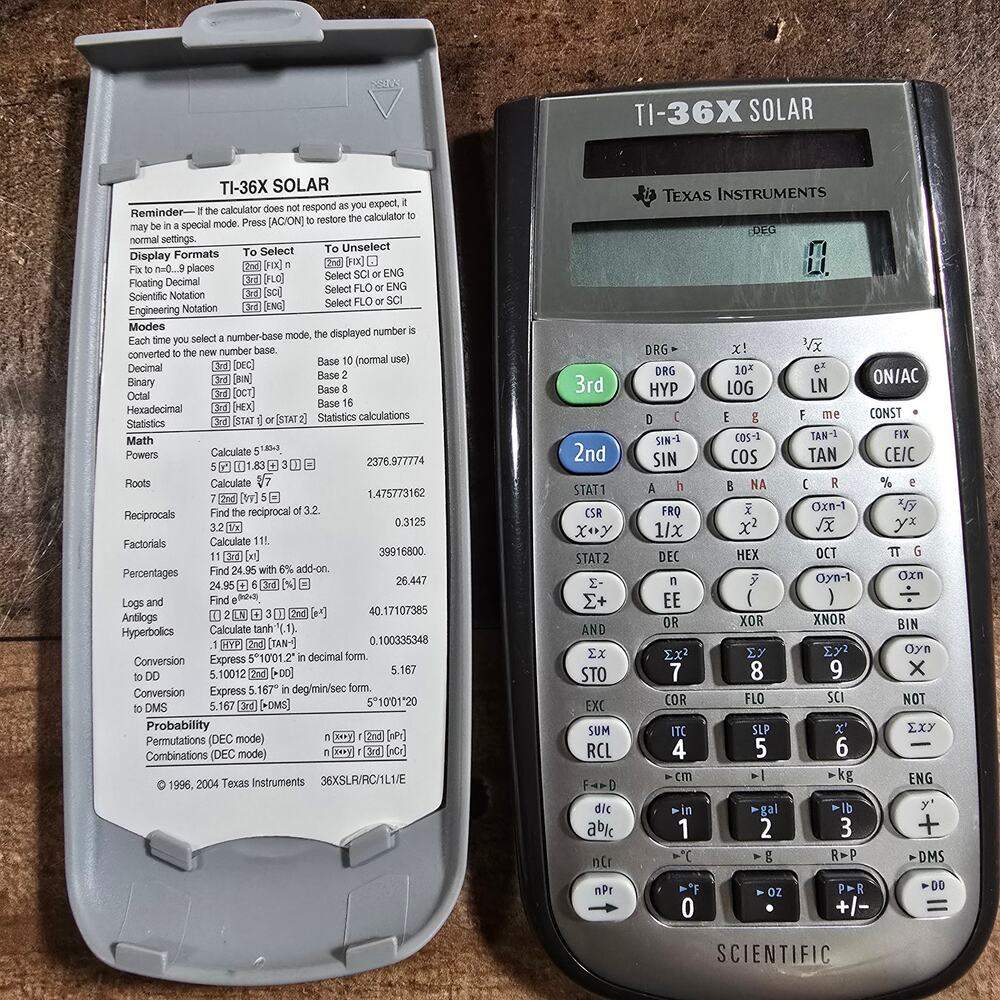 TI-36X Solar Scientific Calculator - Black/Gray